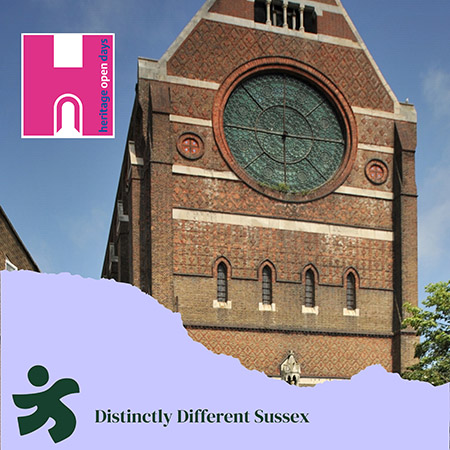 Photo of Bartholomews church overlayed with a layers graphic